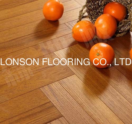 slight brushed burma teak herringbone engineered wood flooring; fishbone teak wood floor