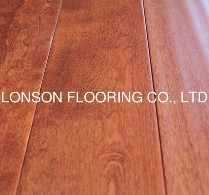 Quality Birch Engineered Wood Flooring-wheat color, handscraped and UV lacquer factory