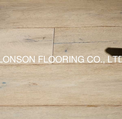 European Oak Engineered Wood Flooring with white stained, character grade