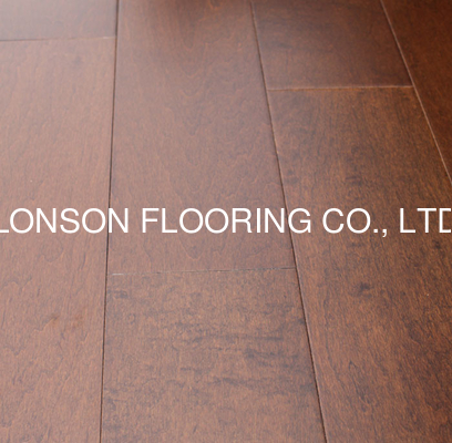 Quality flat Chinese Maple Engineered Wood Flooring,Toffee color stain to Canada factory