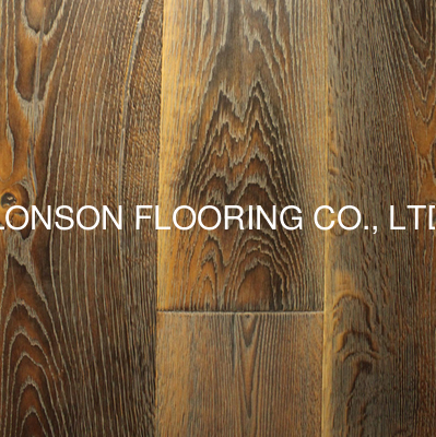 special fired / burned Oak engineered Flooring, wide plank single strip