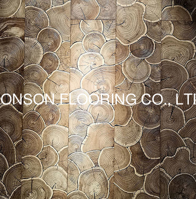 Quality European Oak End Grain Engineered Wood Flooring, Leaf Pattern factory