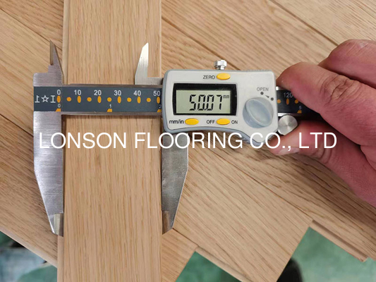 Quality 2 Ply Herringbone Parquet Oak Wood Flooring To Italy, 1000 x 50MM factory