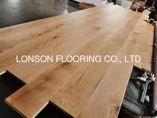 Quality Natural Lacquerd Oak 2 Layers Engineered Wood Flooring, Full Birch Plywood factory