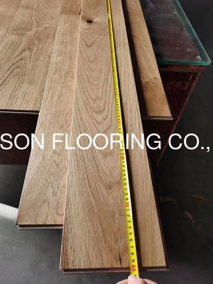 Quality Natural Lacquerd Oak 2 Layers Engineered Wood Flooring, Full Birch Plywood factory