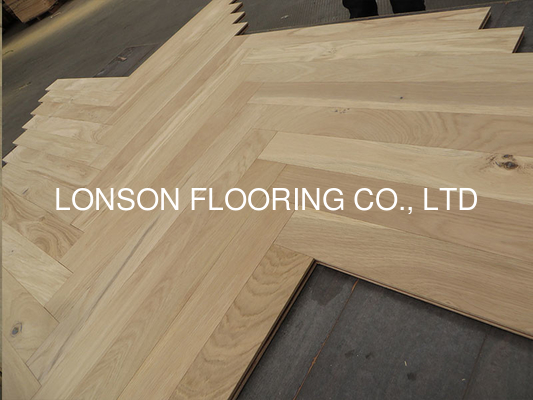 Quality unfinished French Oak herringbone flooring, fishbone oak engineered flooring factory