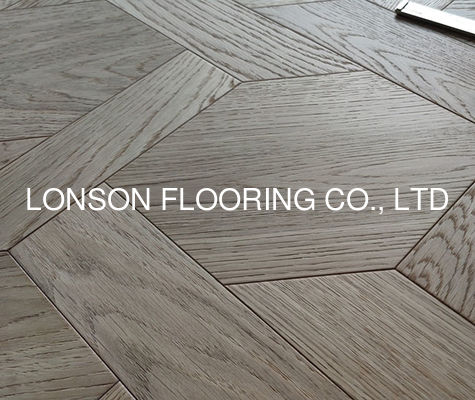 Quality Natural Vanished Shaped Oak Parquet Flooring Hexagon Parquet Flooring ABC grade factory