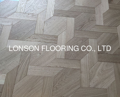 Quality Natural Vanished Shaped Oak Parquet Flooring Hexagon Parquet Flooring ABC grade factory
