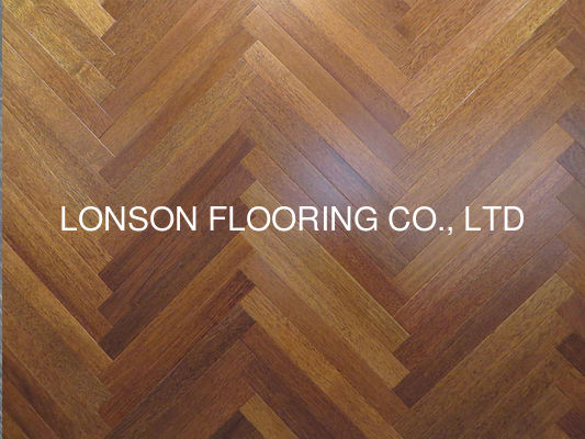 Quality Merbau Herringbone Engineered Wood Flooring 350-1200mm Enviromental factory