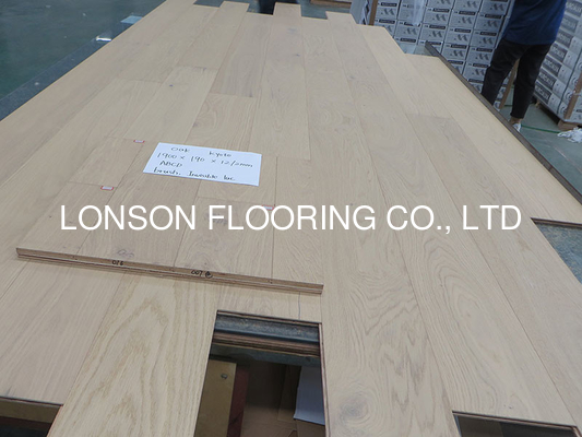Quality Popular Light Color Oak Engineered Wood Flooring, 1/2" Thick X 7.5" Width, ABCD grade, Brush, Invisible Lacquer, Kyoto factory