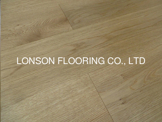 Quality Russian Oak engineered wood flooring, AB grade, slight brushed, natural color UV lacquer factory