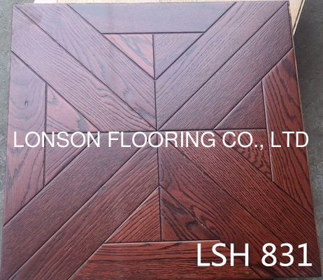 Quality Brushed Oak Wood Parquet Floor Oak Parquet Flooring Environmental Friendly factory