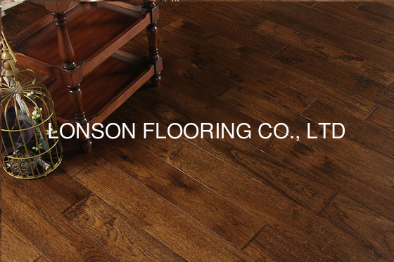 Quality American Hickory Solid Hardwood Flooring with poplar colors in USA factory