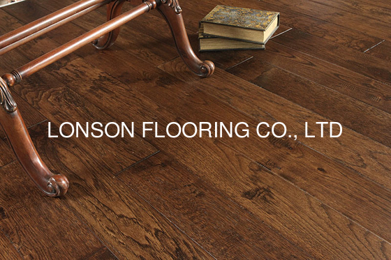 Quality American Hickory Solid Hardwood Flooring with poplar colors in USA factory
