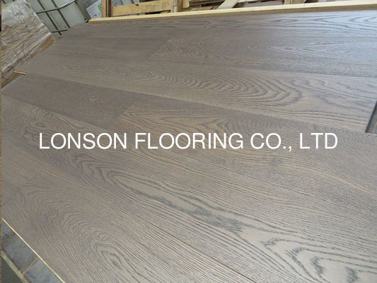 Quality Grey Stained Russian Oak Flooring Matt 18mm Engineered Oak Flooring factory