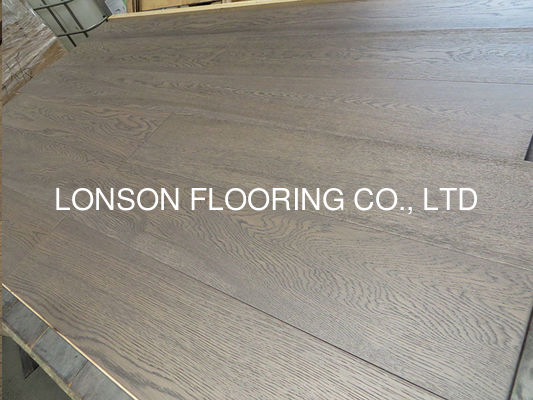 Quality Grey Stained Russian Oak Flooring Matt 18mm Engineered Oak Flooring factory