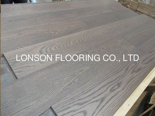 Quality Grey Stained Russian Oak Flooring Matt 18mm Engineered Oak Flooring factory