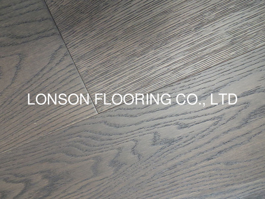 quality popular grey stained Russian Oak Engineered Wood Flooring, color mountain view factory