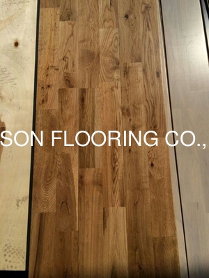 quality 2 strips solid oak wooden flooring, rustic CD grade & different stains factory