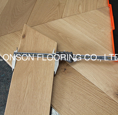 Quality Character ABCD grade 60 degree Euro Oak Chevron Engineered wood Flooring Natural Brushed UV lac factory