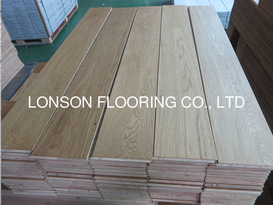 Quality ABC Grade Brushed Russian Oak Engineered Flooring, Natural lacquered To Korea factory