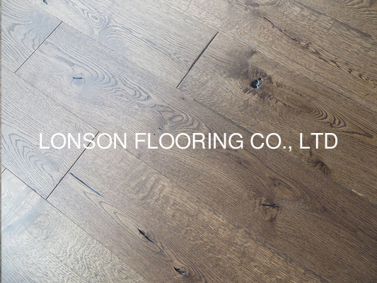 quality brown stained  white oak engineered wood flooring with character grade factory
