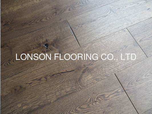 quality brown stained  white oak engineered wood flooring with character grade factory