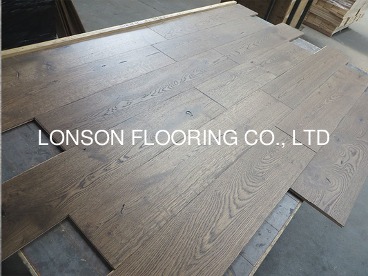 quality brown stained  white oak engineered wood flooring with character grade factory