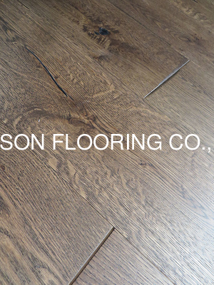quality brown stained  white oak engineered wood flooring with character grade factory