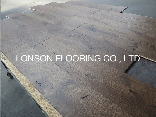quality brown stained  white oak engineered wood flooring with character grade factory