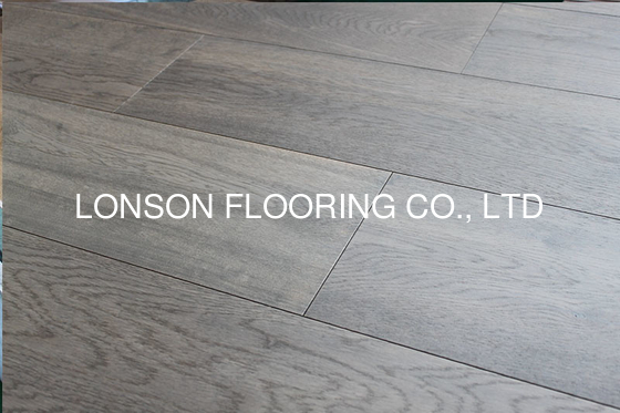 Quality Chemical Treated White Oak Engineered Wood Flooring with nice grey color factory