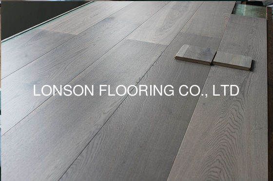Quality Chemical Treated White Oak Engineered Wood Flooring with 8-12% Moisture and Grey Color factory