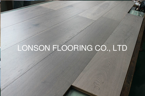 Quality Chemical Treated White Oak Engineered Wood Flooring with nice grey color factory