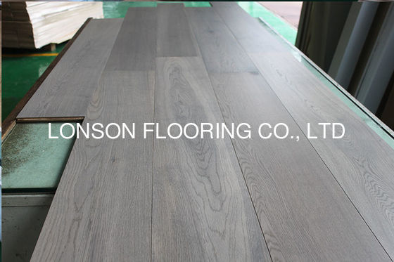 Quality Chemical Treated White Oak Engineered Wood Flooring with 8-12% Moisture and Grey Color factory