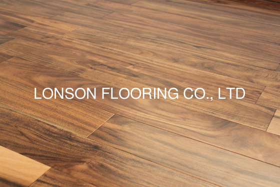 Quality smooth Small Leaf Acacia/Asian Walnut Engineered Hardwood Flooring factory