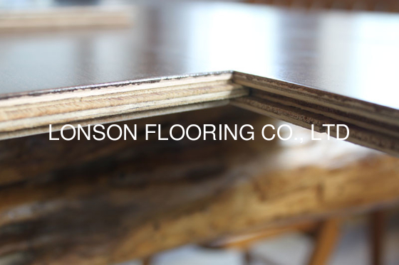Quality Asian Maple(China Maple) engineered Wood Flooring with Mocca stained and semi-gloss factory