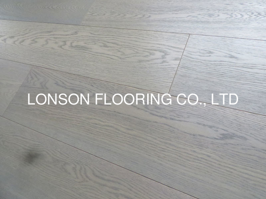 Quality Light grey Russian Oak Engineered timber Flooring, brushed,  woca oil finished, good quality, factory