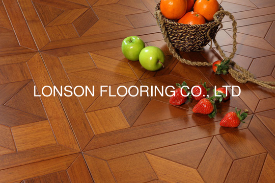 Quality burma(myanmar ) teak wood parquetry tiles flooring, customized design available factory