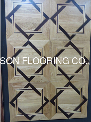 Quality white oak engineered parquet tiles,  different designs and customized designs available factory