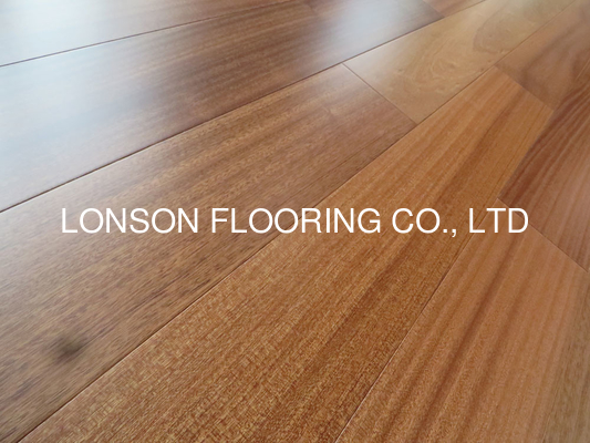 Quality African sapele engineered hardwood flooring, smooth surface and natural lacquered factory