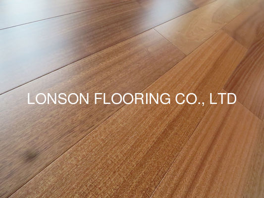 Quality African Sapele Engineered Wood Flooring Smooth Surface And Natural Lacquered factory