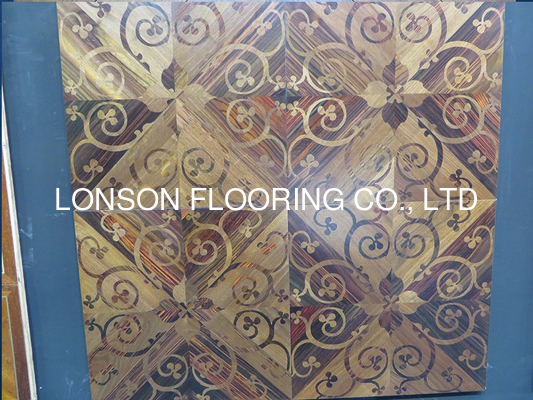 quality artistic wooden parquetry tiles, special designed parquetry floors, customs designs available factory