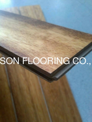 Quality 2 Layers African Iroko Engineered Parquet Flooring With Square Edge factory