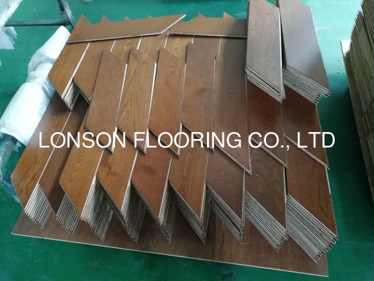 quality Chervon in Oak engineered wood flooring with different stains, Chervon oak floors factory