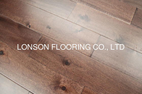 Quality Stained Large Leaf (big Leaf) Acacia (Asian walnut) solid hardwood flooring factory