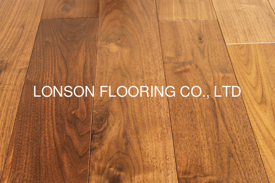 Quality American walnut solid hardwood floors, real solid floors, ABC grade, flat surface with semi-gloss factory