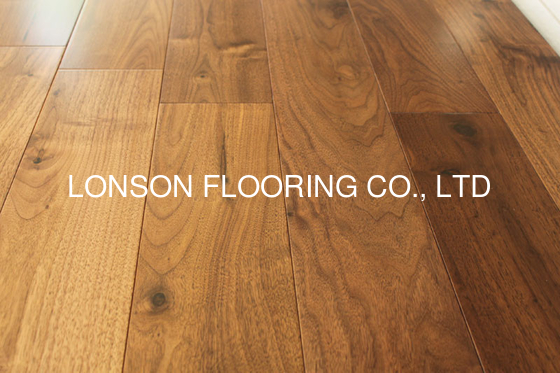Quality American walnut solid hardwood floors, real solid floors, ABC grade, flat surface with semi-gloss factory