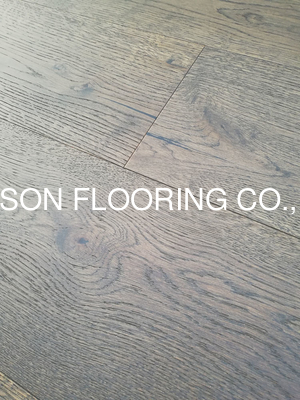 Quality Character Grade European Oak engineered wood flooring with gray stained factory