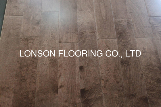 quality walnut stained birch engineered hardwood flooring with AB grade factory