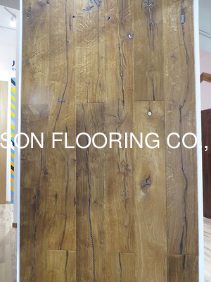 Quality rustic oak engineered wood flooring, EF grade with big cracks, factory